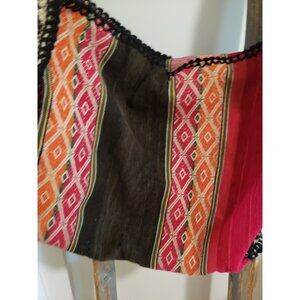 Authentic Vintage Wool and Cotton Shoulder Bag South American Hand Crafted Bag